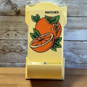 Vintage Retro MCM Plastic Oranges Match Box Holder